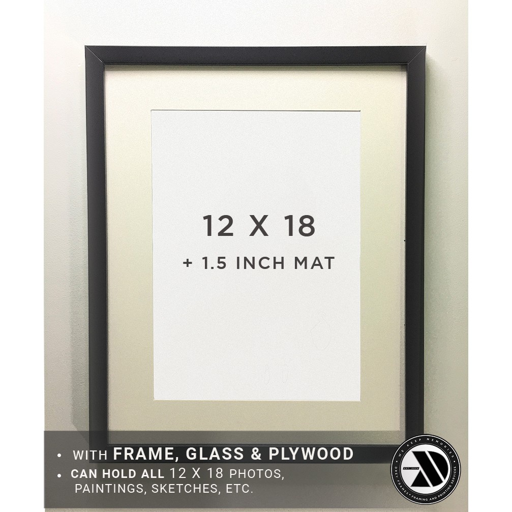 12x18 (inches) Photo Frame - Picture Frame - Wall Frame Plus Matting 