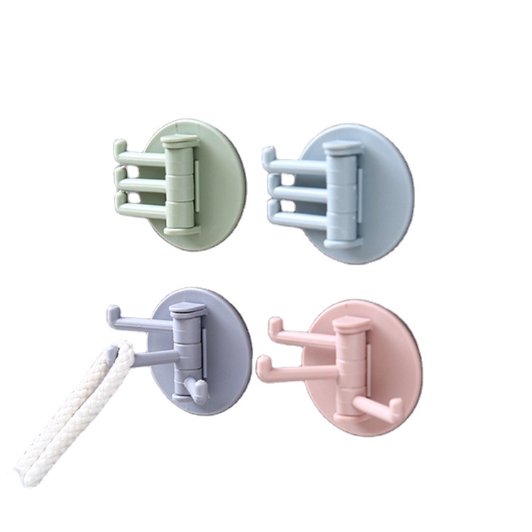 Three Branches Rotary Hook Punch Stick Hook for Hook Kitchen & Bathroom Shopee Philippines