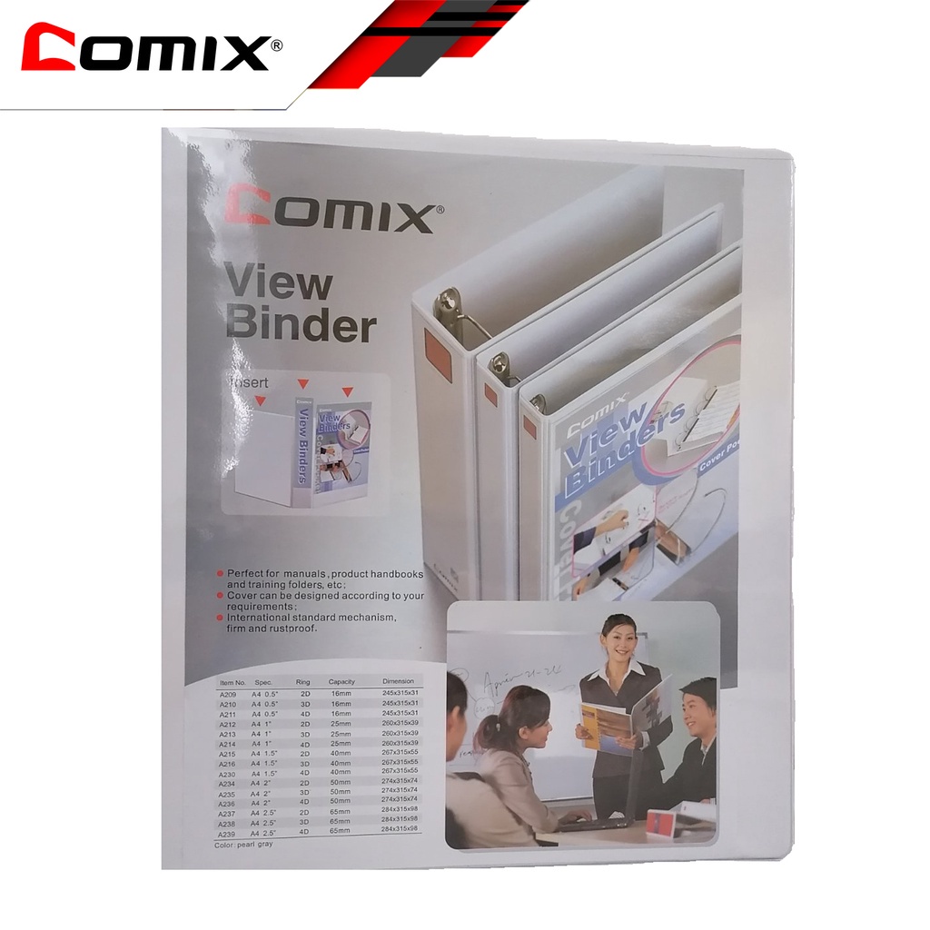 Comix PVC 3D Ring Binder, Long Size A213F | Shopee Philippines