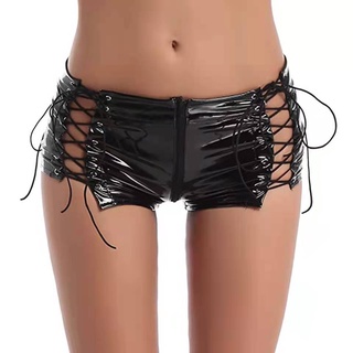 Plus Size Women Sexy Wetlook PVC Leather Dress Crotchless Shiny Latex  Sheath Bag Hip Skirt Erotic Below Hot Porn Breast Exposing 【Sexybuyer-057】