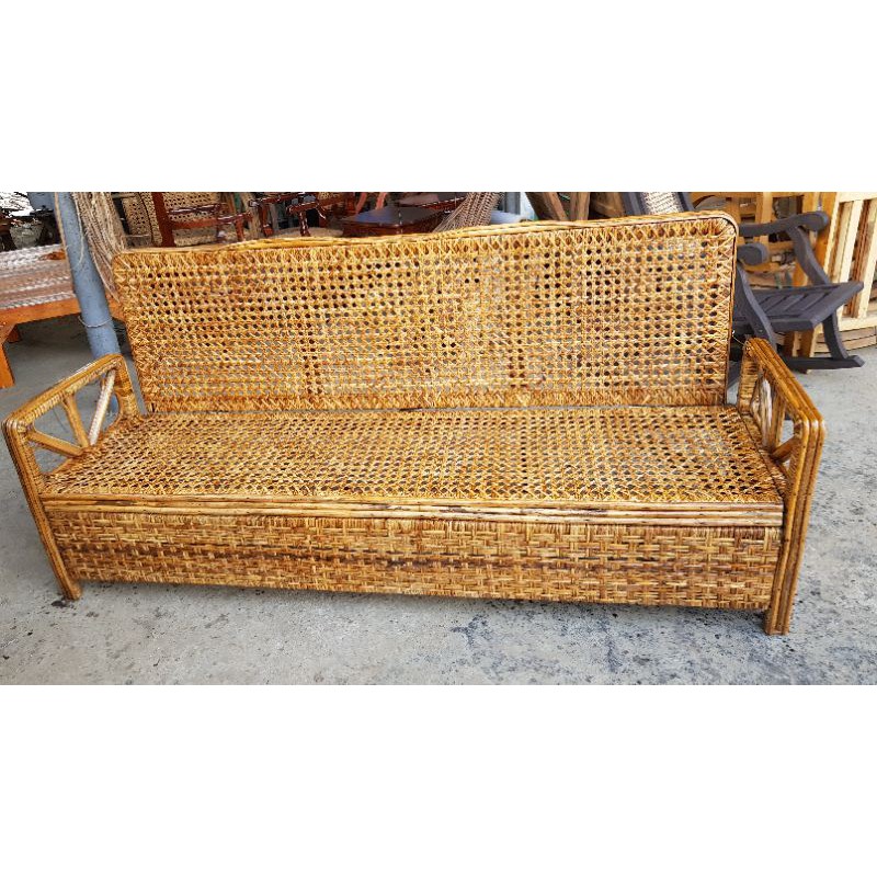 Rattan store sofa bed