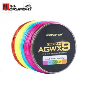 ANGRYFISH Diominate X9 PE Line 9 Strands Weaves Braided 500M/547YD Super  Strong Fishing Line