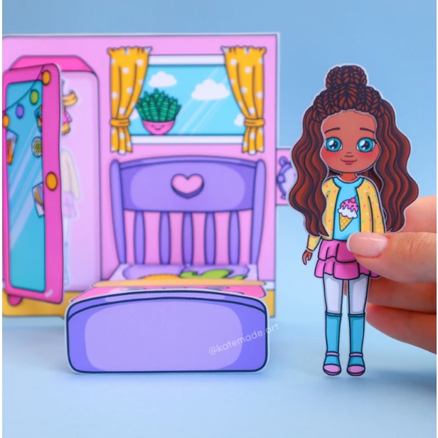 Paper Doll and Dollhouse Print Only (14 pages) DIY Camper Van | Shopee ...