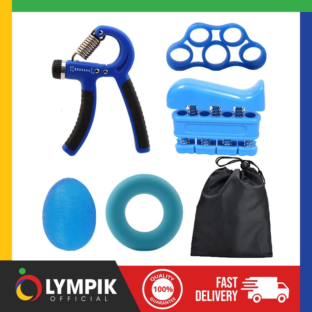 Anywhere Fitness Hand Grip 5pc Set Adjustable Heavy Gripper Fitness