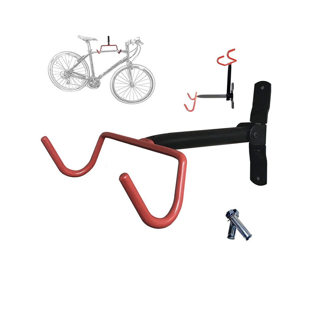 Bike Wall Mount Rack Storage Hanger Foldable Bicycle Holder Hook ...