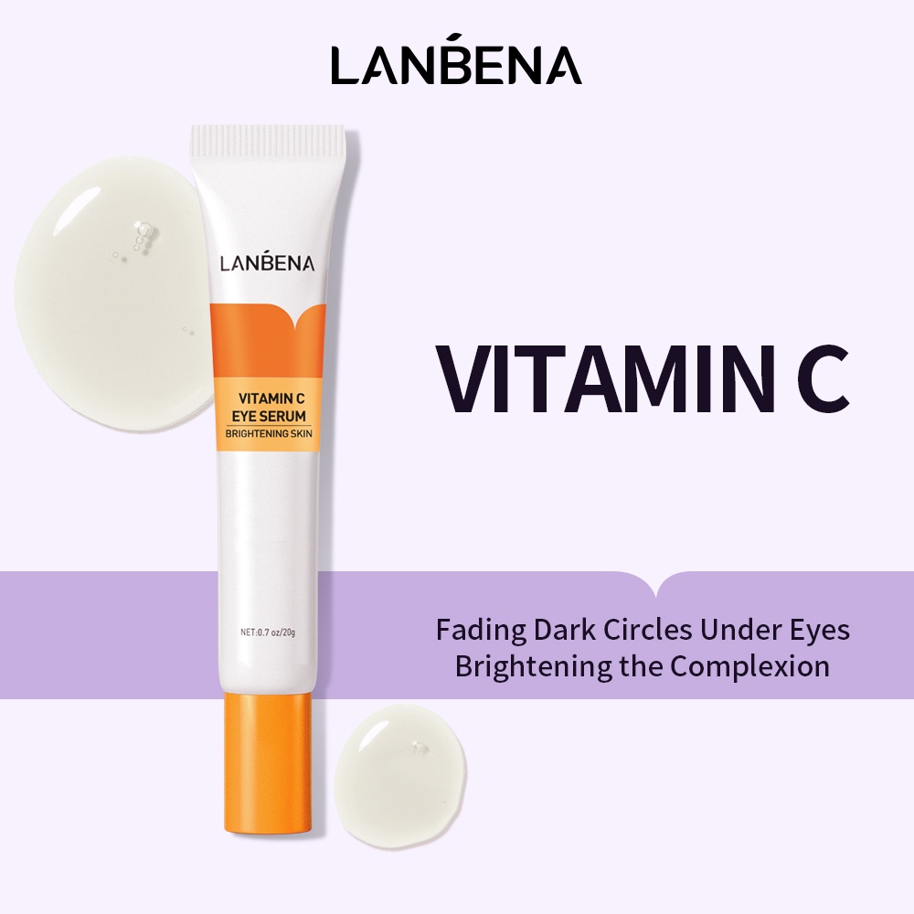 LANBENA Vitamin C Eye Serum Brightening Fading Dark Circles Lines Anti