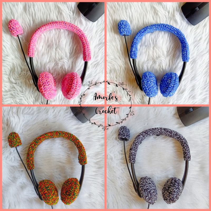 Crochet Headphone Cover Headset Cover Plain Cover No ears bunny