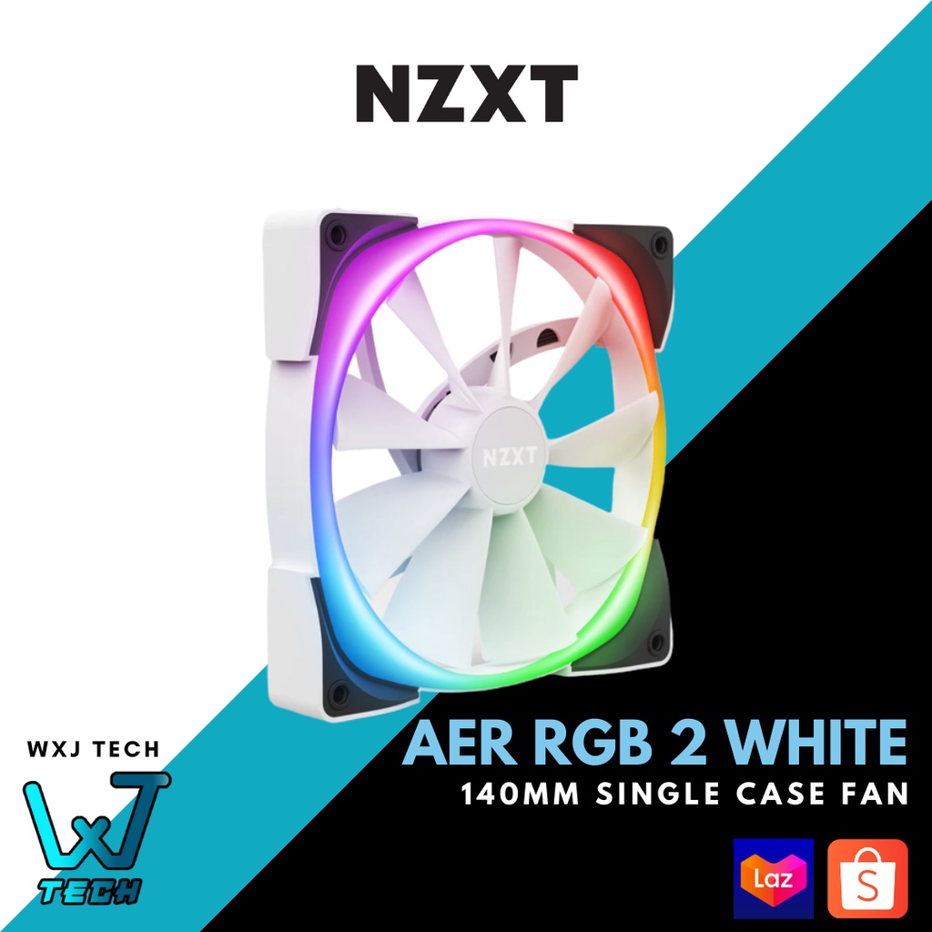 NZXT AER RGB 2 140mm White Case Fan (HF-28140-BW) | Shopee Philippines