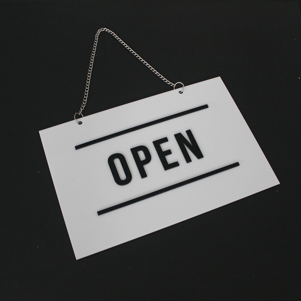 Open Closed Rectangle Signage | Embossed Acrylic Sign Board | Shopee ...