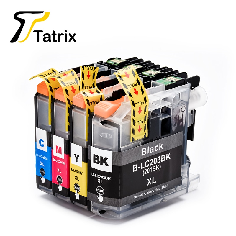 Compatibel LC201 LC203 Ink Cartridge 4PK For Brother MFC-J885DW J460DW ...