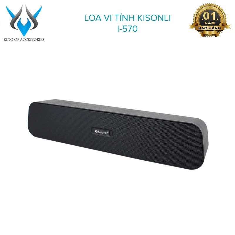 Kisonli i570 Computer Speakers With Wood Grain Beautiful (Black