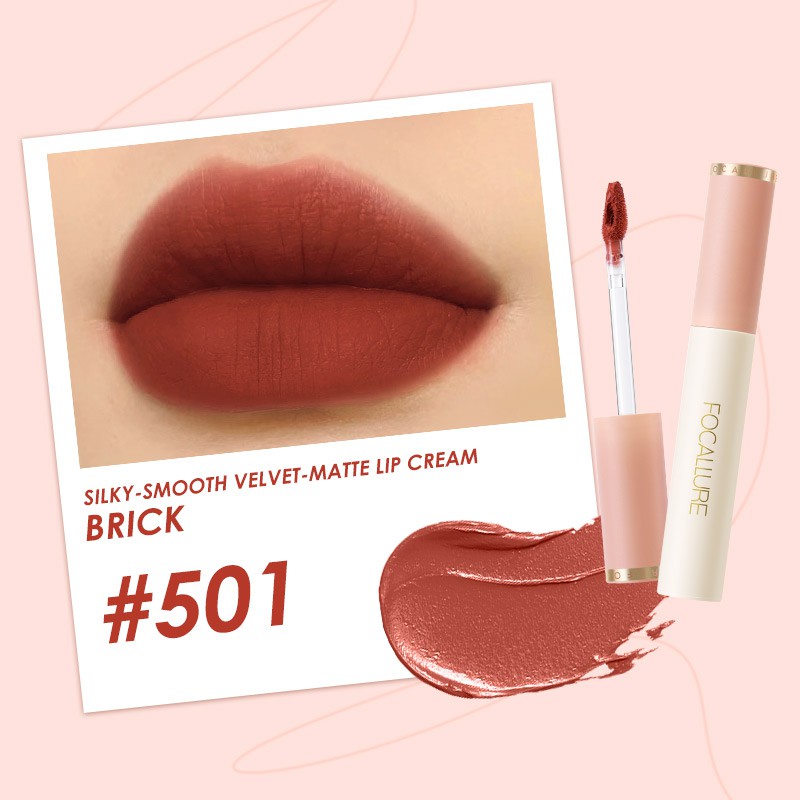 FOCALLURE Silky-Smooth Velvet Matte Red Lip Cream | Shopee Philippines