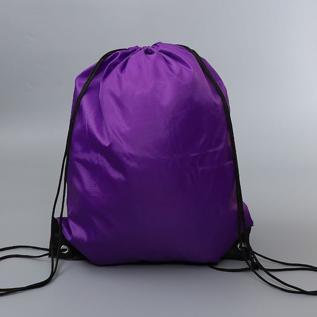 220D Nylon String bag Plain Back pack design Polyester Drawstring bag