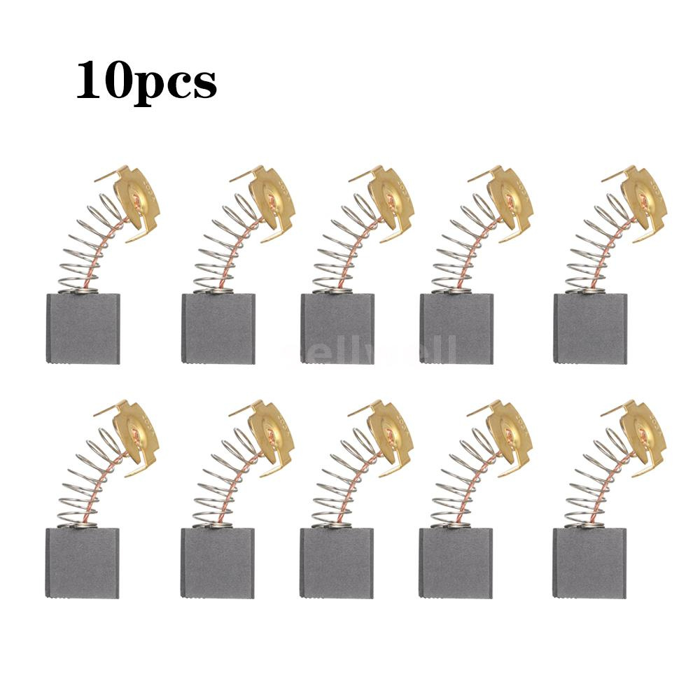 10 Pcs Mini Black Carbon Motor Brushes Replacement Spare Parts With 25mm Spring And Copper Core 7856