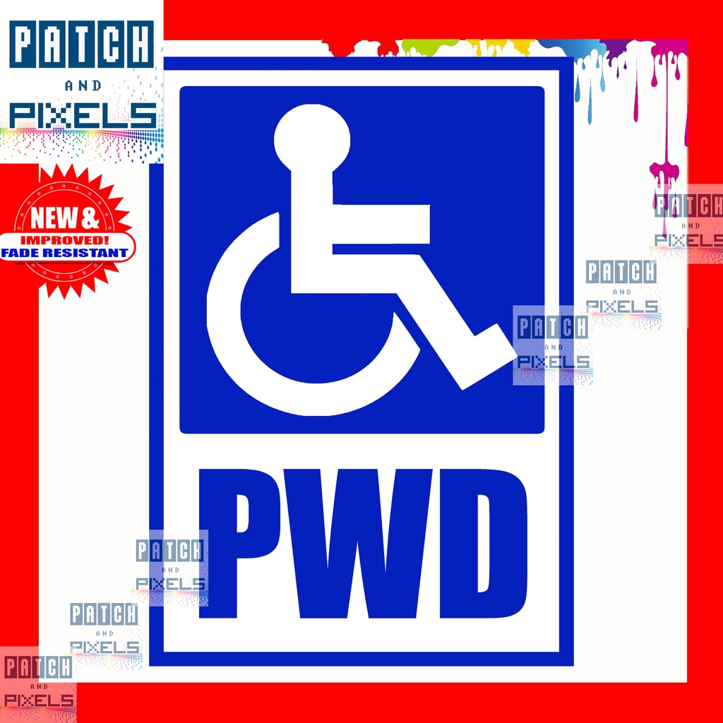 PWD Sign/Priority Lane Laminated/PVC/Sticker/Metal Sheet | Shopee