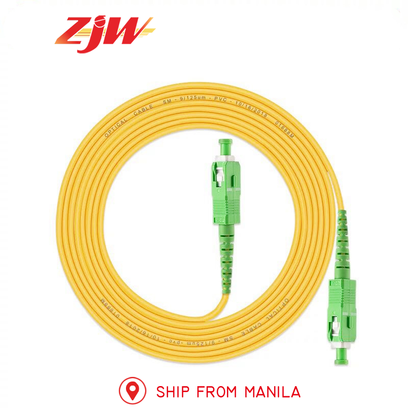 ZJW 3m SC/APC-SC/APC Simplex single-mode Fiber Optic Cable Patch Cord ...