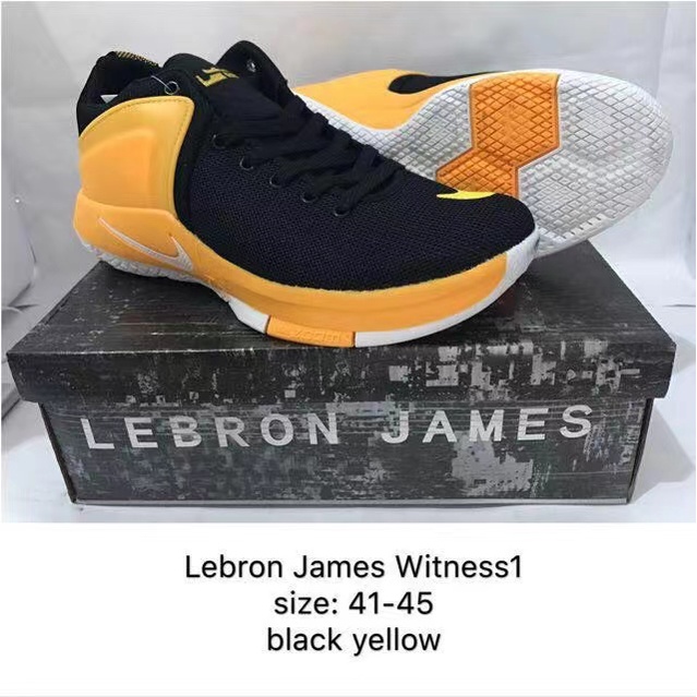 Lebron james shoes store black and yellow