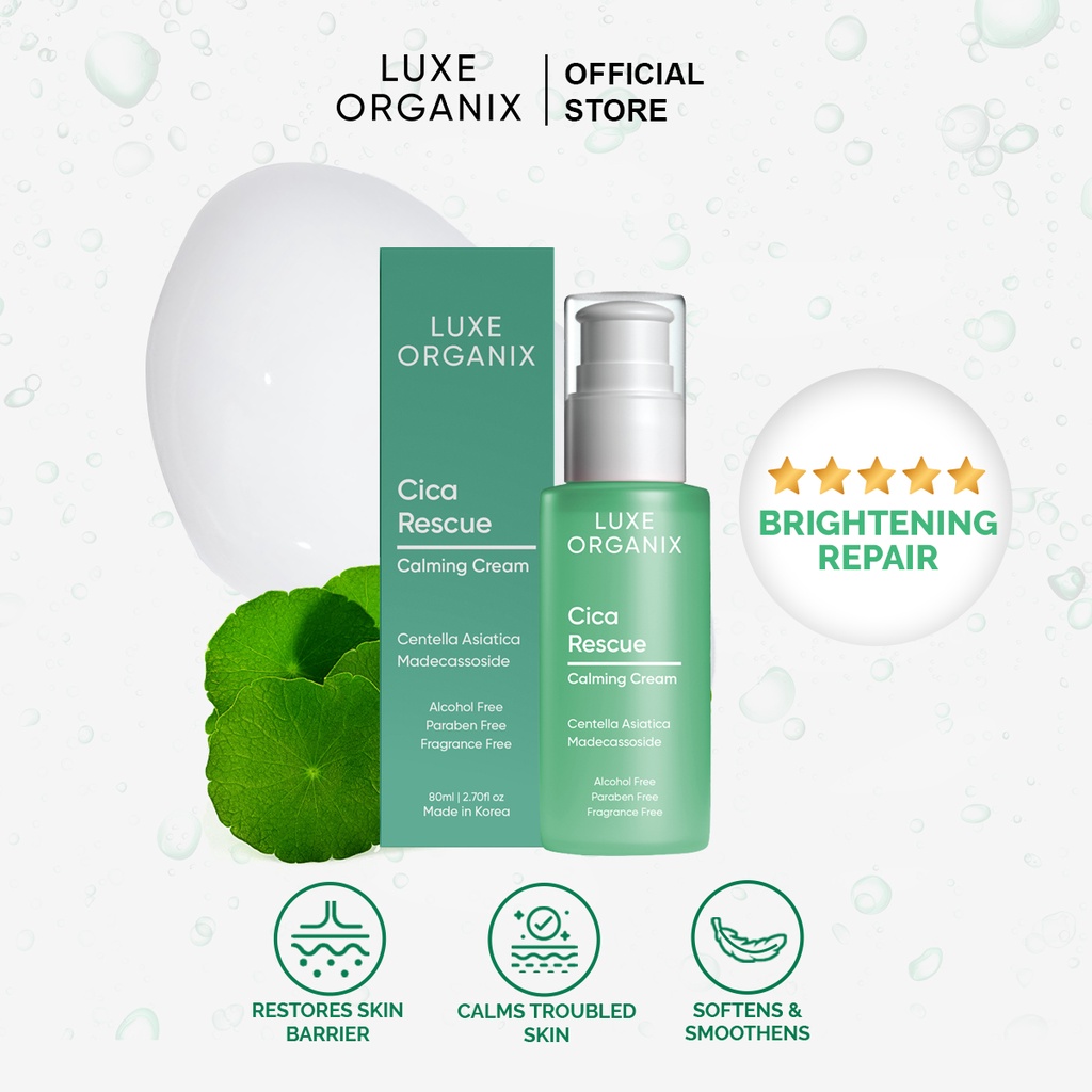 Luxe Organix Cica Rescue Calming Cream 80ml | Shopee Philippines