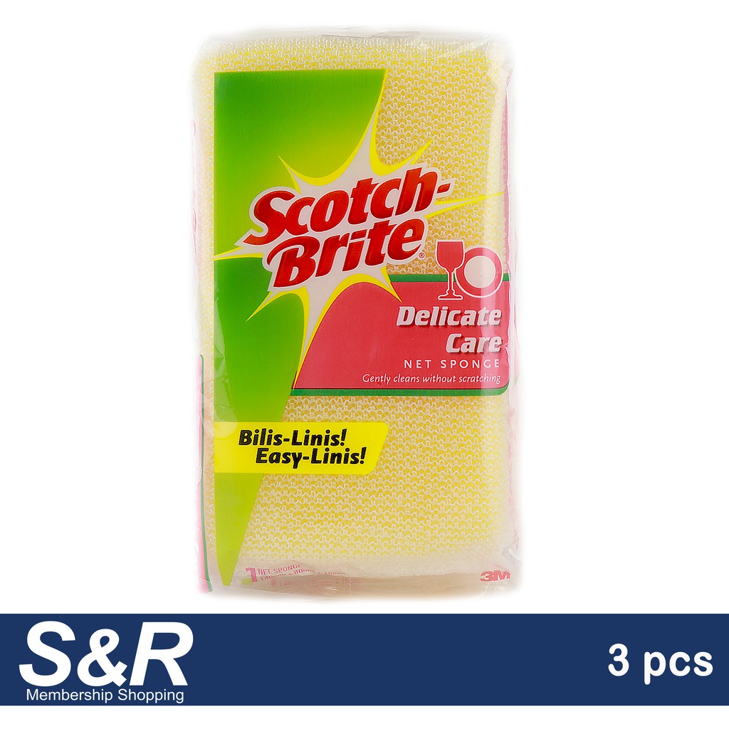 Scotch Brite Delicate Care Sponge Net 3pcs | Shopee Philippines