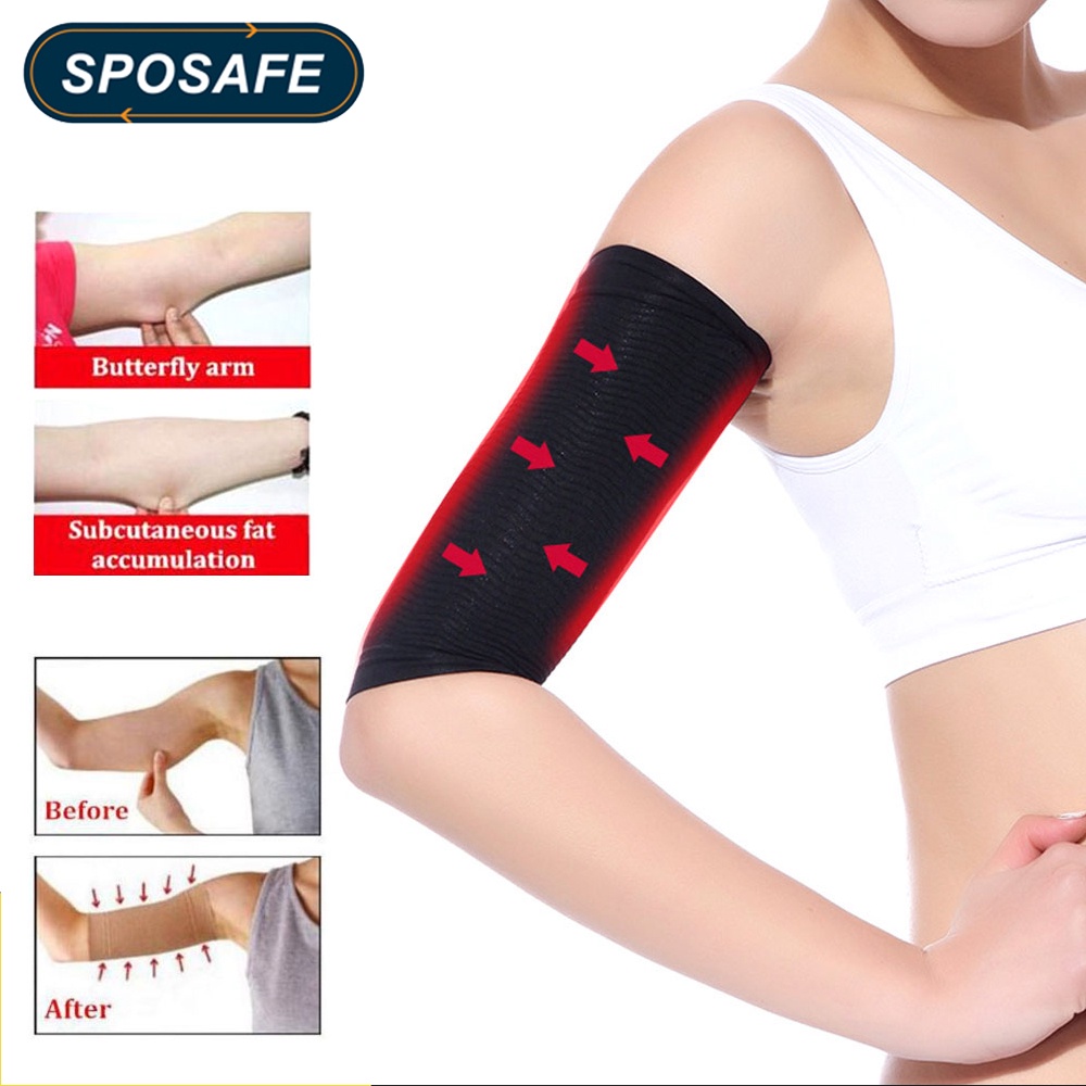 2 Pair Arm Slimming Shaper Wrap, Arm Compression Sleeve Weight Loss Upper  Arm Shaper Helps Tone Shape Upper Arms Sleeve