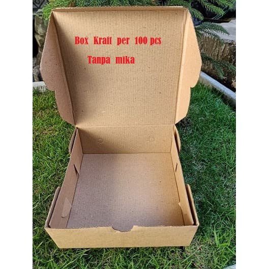 Kraft Box size 18 x 18 / Plain brown rice Box (100 pieces) | Shopee ...