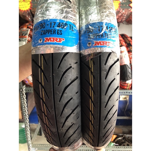 MRF ZAPPER Motorcycle Tire Tubeless100/80x17, 90/80x17 80/80x17 FREE