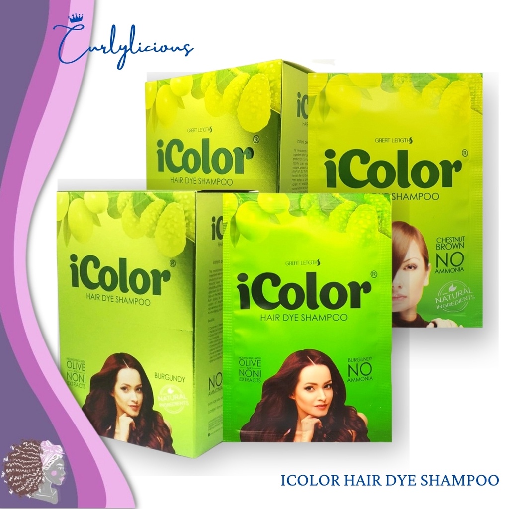 iColor Hair Dye Shampoo 30ml - CGM Approved | Shopee Philippines