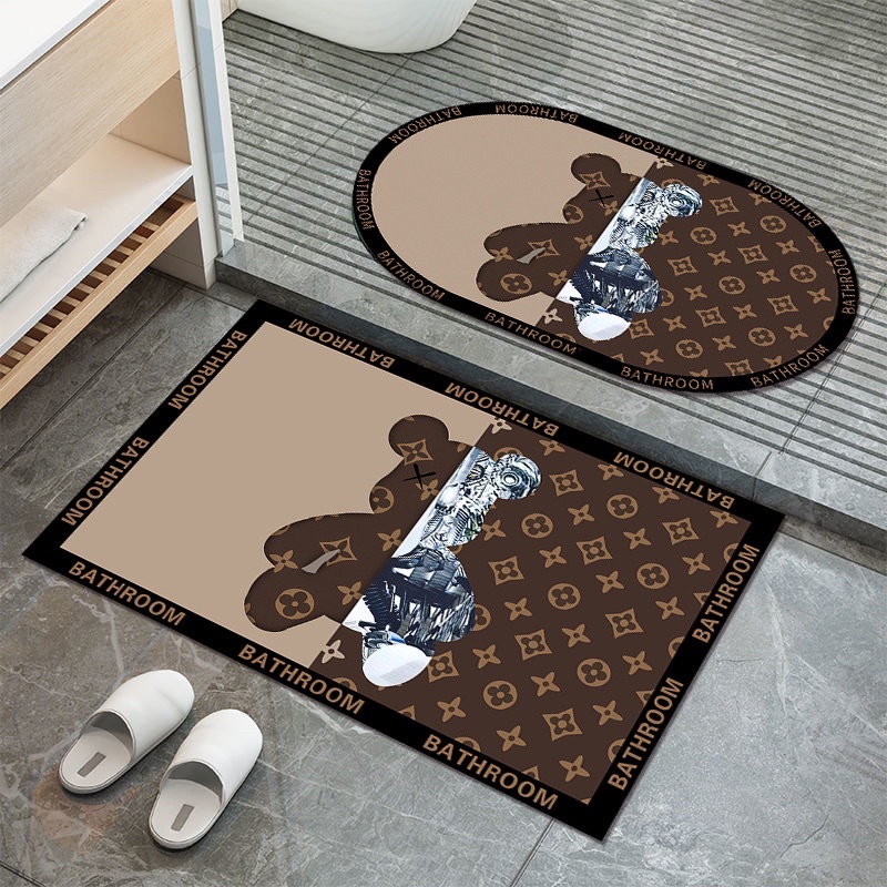 2in1 Set Shower/Kitchen/Bedroom Floor Mat Waterproof Quick Drying