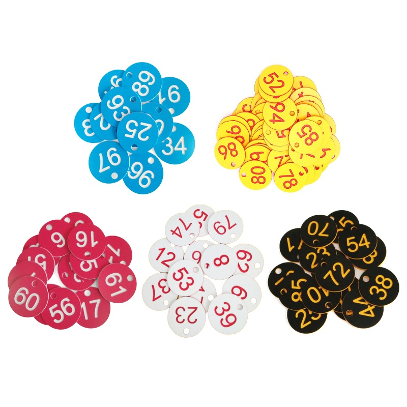 Stat 1-100 Number Tags Plastic Labeling Tag for Clothes Hanger Card ...