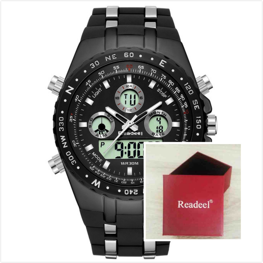 Readeel 1272 Fashion Men's Watch [100% Original Year Warranty COD  Dual Display Sports Watch