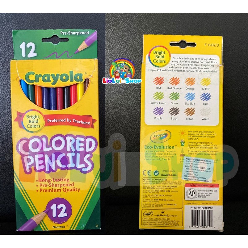 Crayola COLORED Pencils 12 Contents - ORIGINAL Color Pencils | Shopee ...