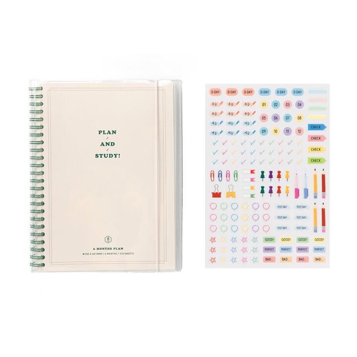 Artbox From Korea Pp Cover Spiral Study Planner Set Ivory Shopee Philippines