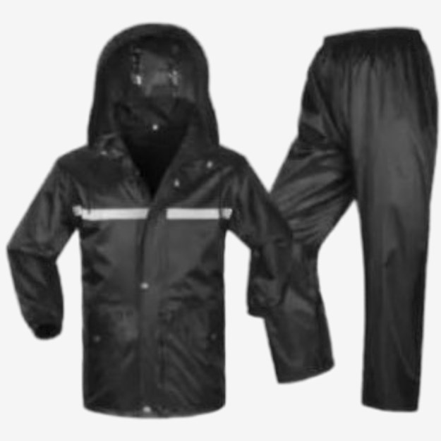 Motorcycle Riding Rain Coat Suit (Black) Shopee Philippines