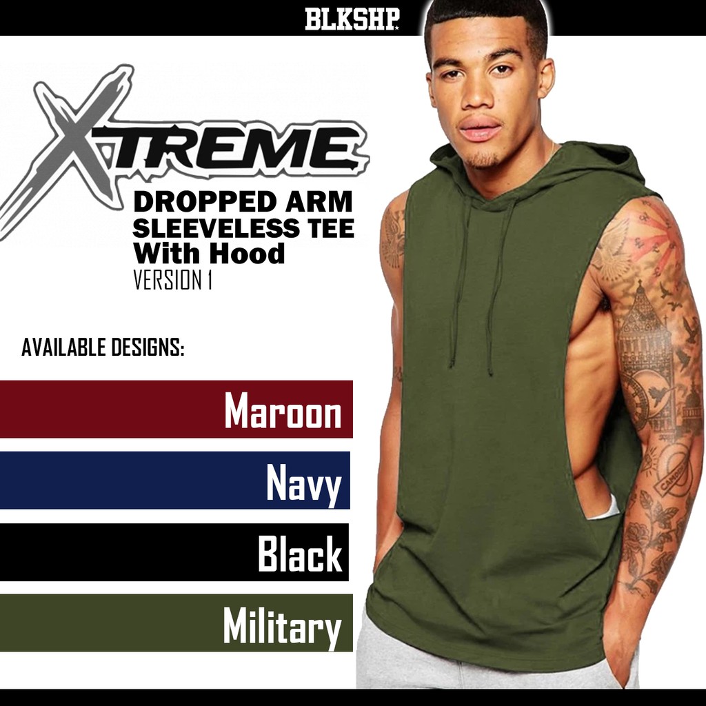 BLKSHP Xtreme Dropped Arm with Hood (Version 1) | Shopee Philippines