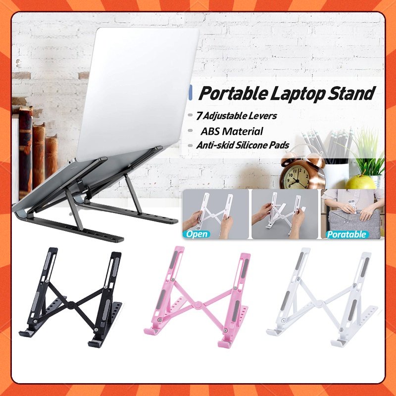 Foldable Laptop Stand Non-Slip Computer Holder Riser 6 Levels ...