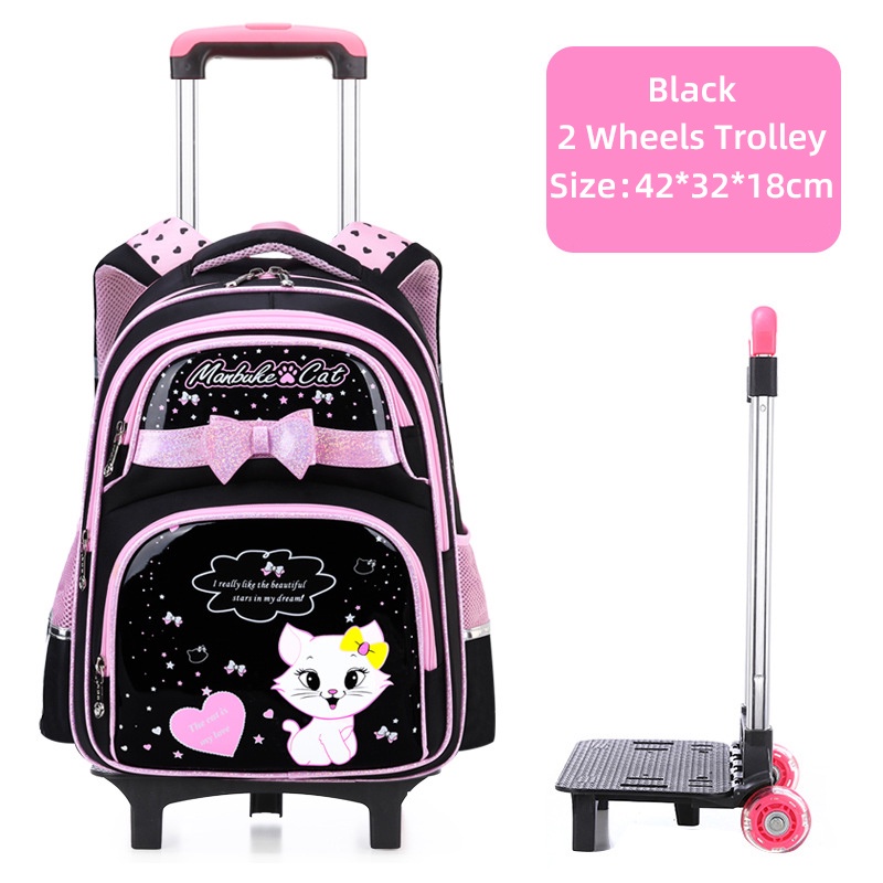 School trolley bags for girl hot sale