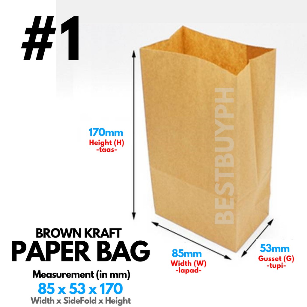 Brown Paper Bag [ALL SIZES] MATIBAY (GRP1) | Shopee Philippines