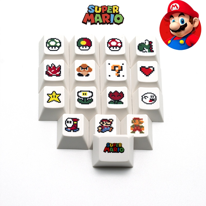 Super Mario Keycap Cute Cartoon Unique PBT Sublimation Single ...