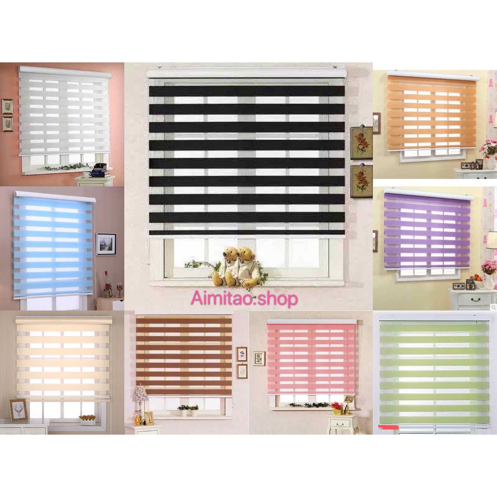 korean Duo Roller Blinds chain Curtain for the living room