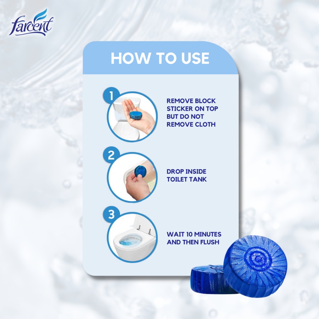 Farcent Toilet/ Cistern Blocks - Lavender (50g each) | Shopee Philippines