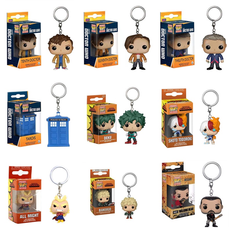 1Pcs Original Funko POP Doctor Who Keychain PVC Doctor Tenth Eleventh ...