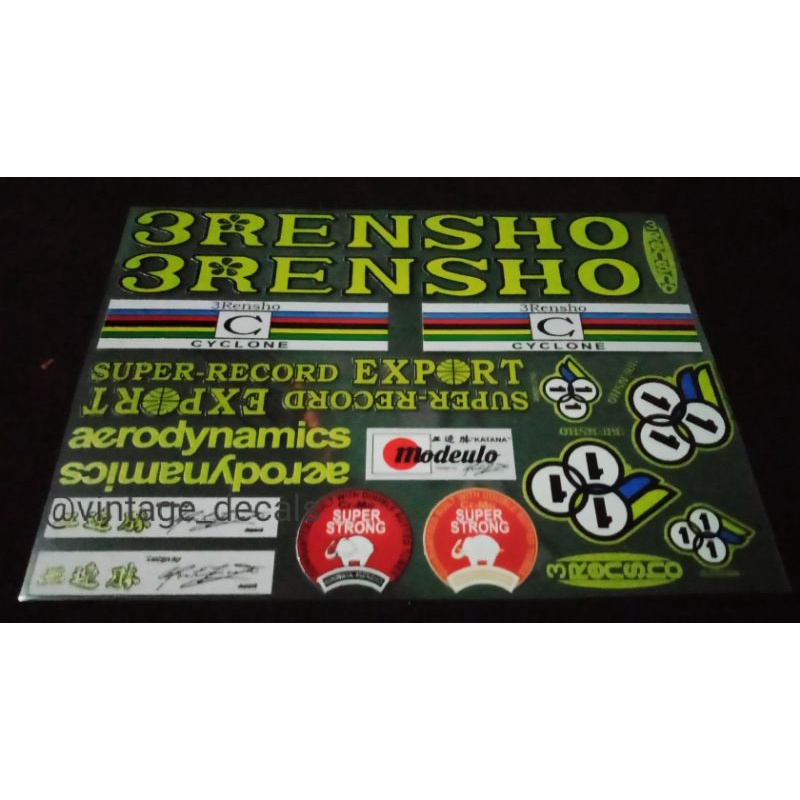 3rensho super record export Bicycle sticker (waterslide) Shopee