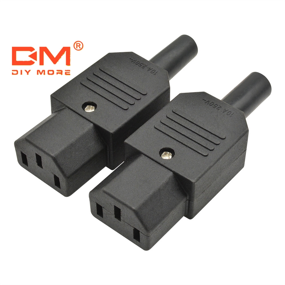 DIYMORE Ac-013a Ac 250v 10a Female Power Iron Core Adapter 3 Terminals ...