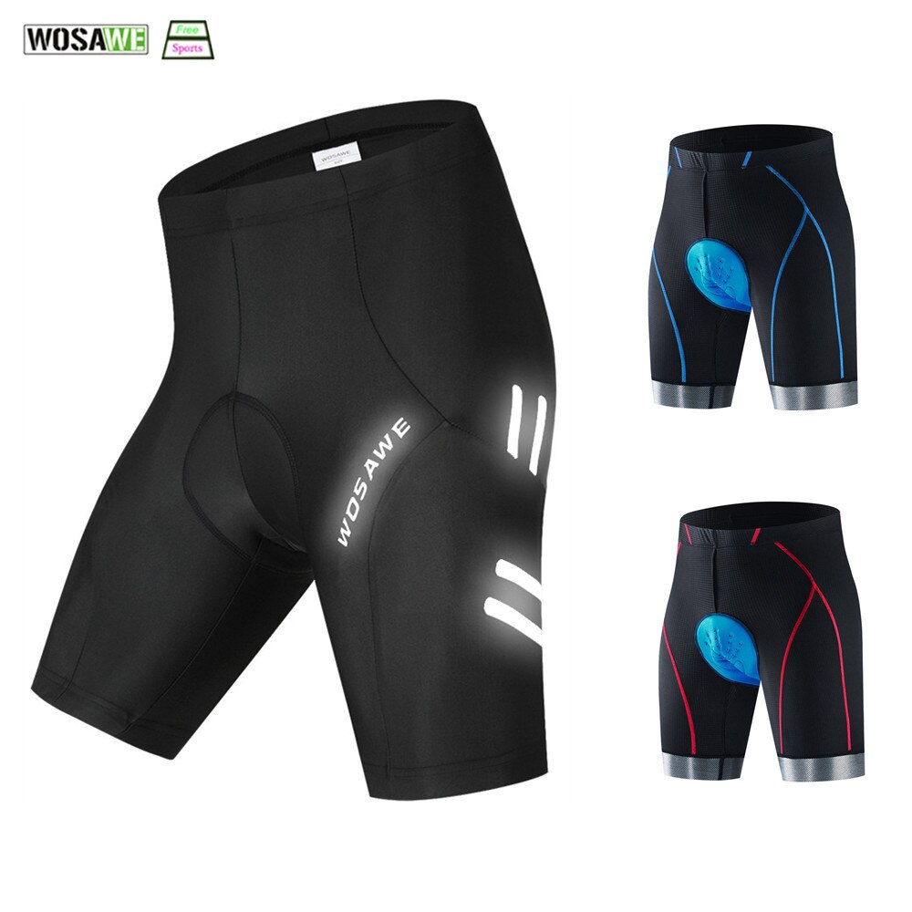 WOSAWE 5D Padded Cycling Shorts Breathable Shockproof MTB Bicycle Shorts  Road Bike Shorts Man Cyclin