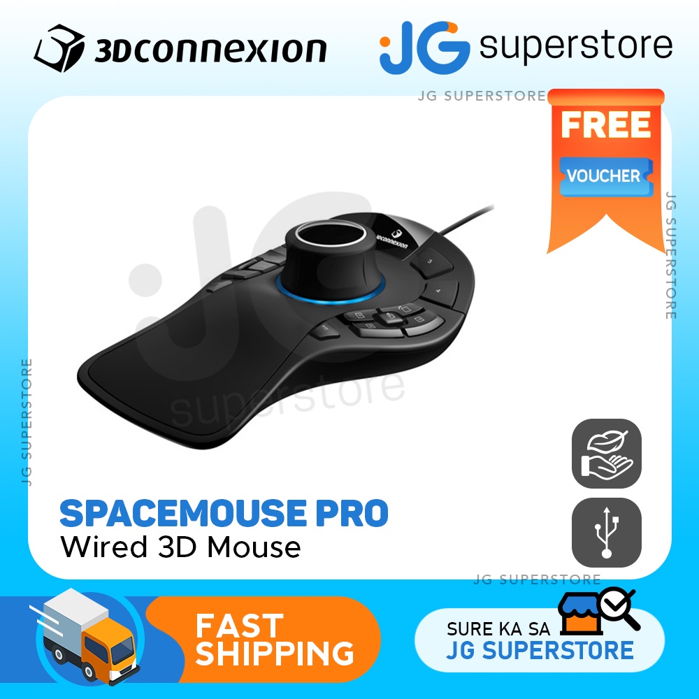 3DConnexion SpaceMouse Pro Professional 3D Wired Mouse w/ 15 keys, 4 ...