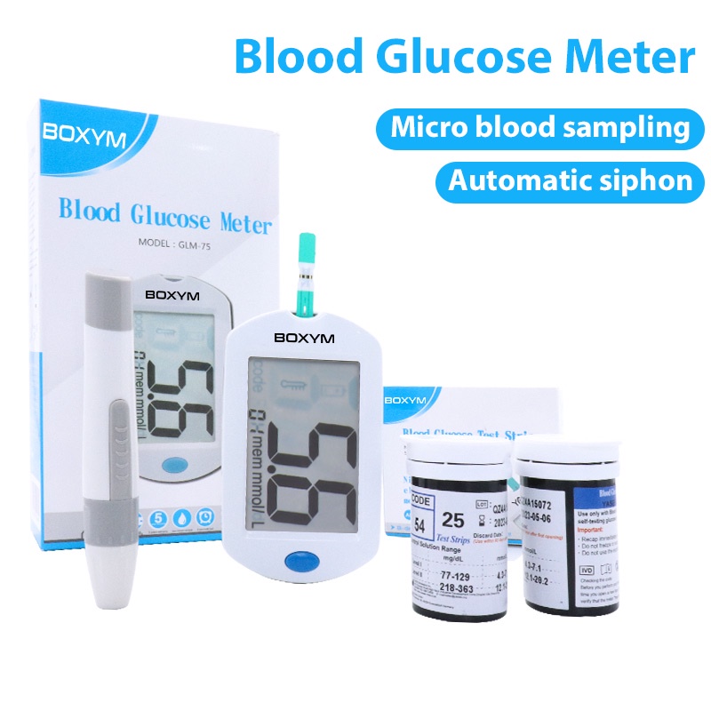 blood sugar tester setBoxym Sugar Test Kit Original Glucose Meter