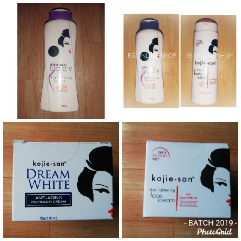 KOJIE SAN BODY LOTION with SPF 25 150g /250g and FACE CREAM 