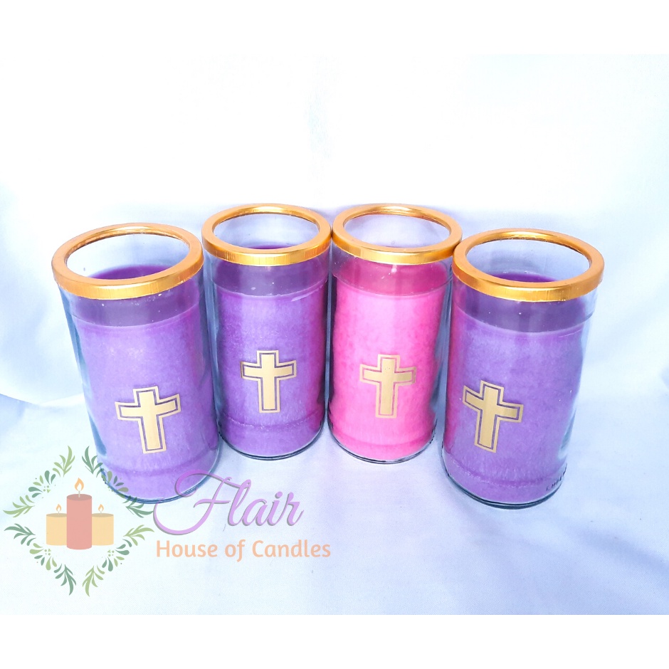 Flair GC85 Advent Candle Smokeless Large Candle in Glass Prayer Advent