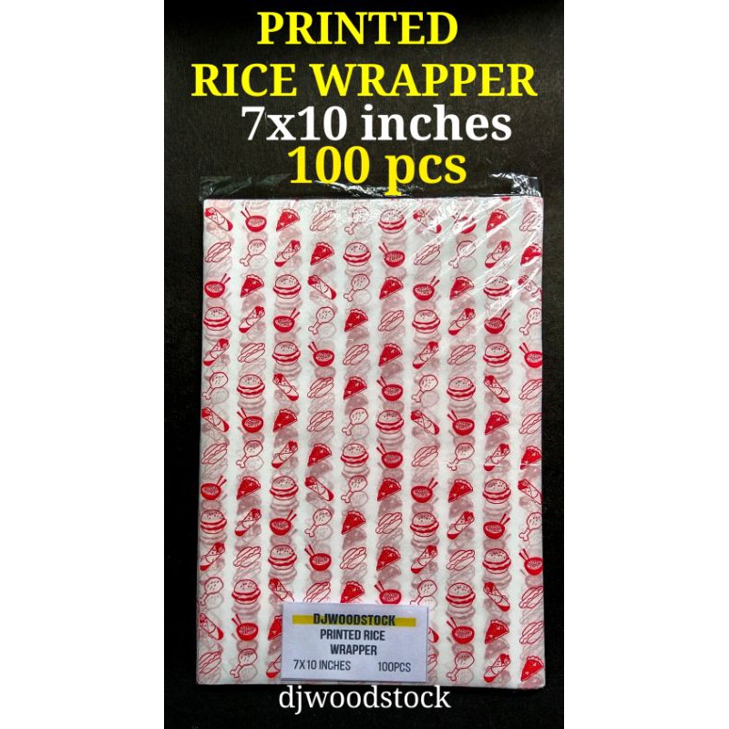 7x10 inches PRINTED RICE WRAPPER 100 pcs | Shopee Philippines