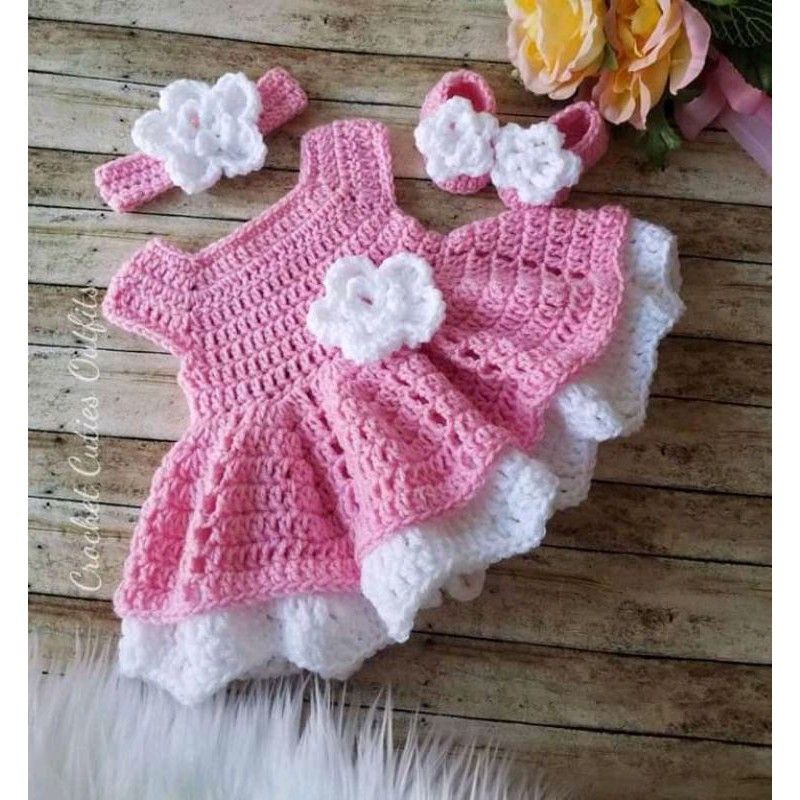 Crochet 2024 baby frock